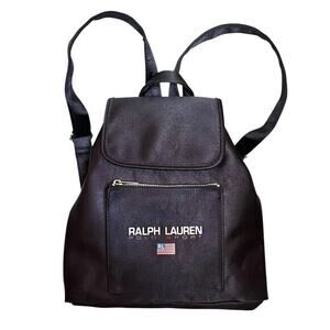 Ralph Lauren Polo Sport Vintage Navy Blue Satin Mini Backpack